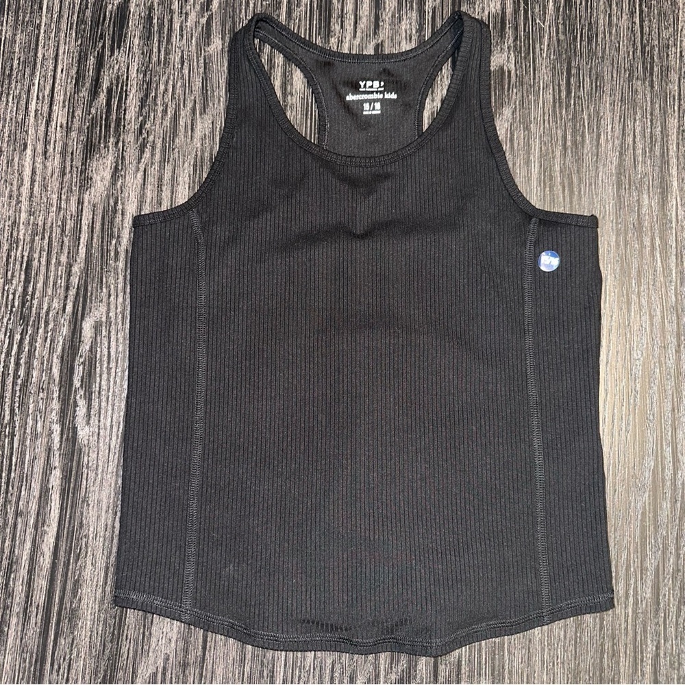Abercrombie & Fitch YPB Racerback Black Athletic Tank, Size 15/16 or Women’s S